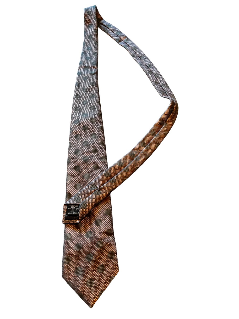 Zegna Italy Silk Wool Tie Pink Grey Luxury Geometric Designer Necktie - Picture 4 of 4